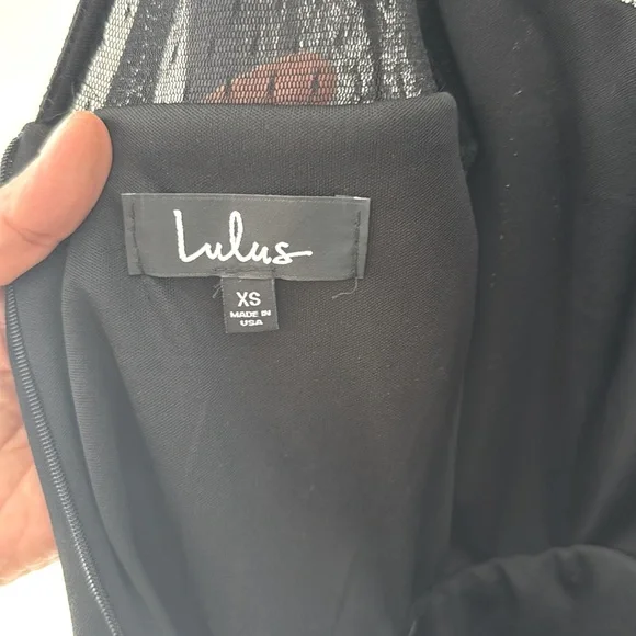 Lulu's Black Sheer Long Sleeve Dress size XS - Picture 4 of 9